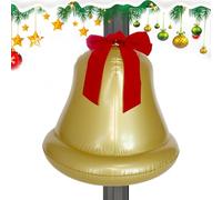 Zubehors Grands Ornements de Noël Gonflables,Grande Cloche De Noël en PVC avec Noeud - Décor Extérieur Décoration Fête pour Maison École Intérieur Bureau | Décoration Porte Entrée Patio Terrasse Cour
