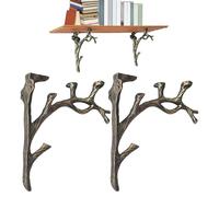 Zubehors Supports Muraux Pour Étagères | Support En Métal Monté Au Mur | 2 Pièces Supports Pour Bibliothèque En Bois Et ,Pour Chambre Salon Cuisine Bibliothèque Balcon Garage Livres Jardinière