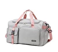 ZUC Sac de voyage pour femme - Sac à dos de voyage multifonction - Pour sports de plein air, gym, fitness, week-end, nuit, gris, Taille unique, Artisan
