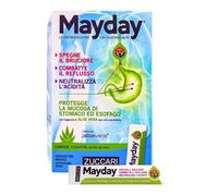 Zuccari Mayday Gastrosolution Lot de 12 bâtonnets de 10 ml avec double concentration d'aloe vera, alginate de sodium et bicarbonate de sodium, soulagement du reflux gastro-œsophagien et de