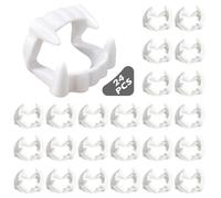 ZUCOS Lot de 12 dents de vampire en plastique - Dents blanches - Pour Halloween, monstre, loup-garou, zombie - Costume de fête d'Halloween pour adultes et adolescents (blanc 24 pièces)
