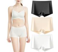Zueauns Boxer Femme Culotte Femme sans Couture Invisibles sous-vêtements Culottes sous Jupe Respirant sous-vêtements Hotpants Pantys Femme Shorty Boxer Short Sécurité Pantalons Courts Caleçons