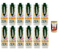 Zuegg Skipper Frutti Gialli Zero Fruits Zero Fruits Zero Drink à base de jus de fruits et de purées 12 x 1000 ml + Italian Gourmet Polpa 400 g
