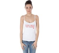 ZUELEMENTS Rosalinde Débardeur Blanc avec Impression Rose : Taille - S Taille : S