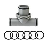 Zueyen Adaptateur de tuyau de piscine, en T, pour connecteur de tuyau de 38 mm à 32 mm, kit de connexion de piscine pour Intex Bestway Coleman, pour extension de tuyau de piscine