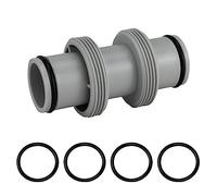 Zueyen Raccord de Tuyau de Piscine 38 mm, Adaptateur de Tuyau de Piscine, kit de raccordement pour Intex Bestway Coleman, pour rallonge de Tuyau de Piscine