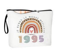 ZUFIO Grande Taille Cadeau Anniversaire Femme 30 Ans,Cadeau 30 Ans Anniversaire Femme Trousse Maquillage, Cadeau Personnalisé pour Femme 30 Ans, Trousse Maquillage 1995(L)