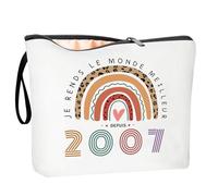 ZUFIO Grande Taille Cadeau Anniversaire Fille18 Ans, Cadeau 18 Ans Anniversaire Fille Trousse Maquillage, Cadeaux créatifs pour Une Fille de 18 Ans,Trousse de Maquillage Cadeau créatif, 2007 (L)
