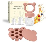 Zufio Grignoteuse bébé - sans BPA Tetine grignoteuse bébé 4M+ moule à glace au lait maternel conservation lait maternel - Sucette Grignoteuse Debe alimentateur de fruits en silicone(Muted)