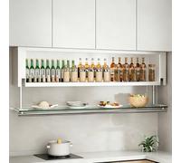 ZUGIATP Armoire Murale avec Porte Vitrée Grande Capacité De Rangement Placard Métallique Adapté À La Maison Au Garage Ou À L'entrepôt(White B,70 * 18 * 23.5cm/27 * 7 * 9in)