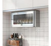 ZUGIATP Armoire Murale en Acier Inoxydable Armoire À Pharmacie Organiseur D'ustensiles De Cuisine Armoires De Rangement avec Porte À Charnières pour Garage(60 * 22 * 35cm/23 * 8 * 13in)