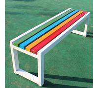 ZUGIATP Banc De Jardin Extérieur Banc De Parc sans Dossier Convient Aux Parcs Centres Commerciaux Et Librairies(White,140cm/55in)