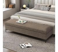 ZUGIATP Banc De Rangement À Chaussures D'entrée avec Siège Rembourré en Cuir PU Banc De Rangement Ottoman Rangement Caché pour Chaussures pour EntréE(Milk Coffee Color,100cm/39in)