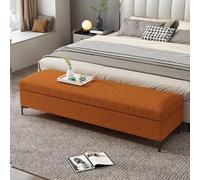 ZUGIATP Banc De Rangement À Chaussures D'entrée avec Siège Rembourré en Cuir PU Banc De Rangement Ottoman Rangement Caché pour Chaussures pour EntréE(Jelly Orange,150cm/59in)