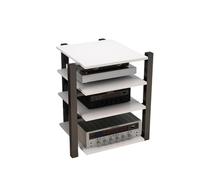 ZUGIATP Meuble Audio Visuel 4 Niveaux Support De Stockage De Composants Audio Racks Et Supports HiFi Armoires HiFi pour DVD Tourne Disque(White,70 * 55 * 90cm/27 * 21 * 35in)