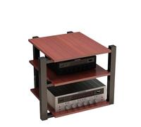 ZUGIATP Meuble Audio Visuel 4 Niveaux Support De Stockage De Composants Audio Racks Et Supports HiFi Armoires HiFi pour DVD Tourne Disque(Teak Color,70 * 55 * 65cm/27 * 21 * 25in)