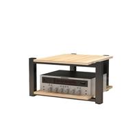 ZUGIATP Meuble Audio Visuel 4 Niveaux Support De Stockage De Composants Audio Racks Et Supports HiFi Armoires HiFi pour DVD Tourne Disque(Light Walnut,70 * 55 * 40cm/27 * 21 * 15in)