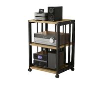 ZUGIATP Meuble Audio Visuel 5 Niveaux Racks Et Supports HiFi Meuble De Rangement Multimédia Moderne Support Multimédia avec Hauteur Réglable(A,50 * 40 * 69cm/19 * 15 * 27in)