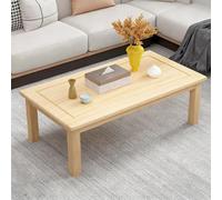 ZUGIATP Multifonction Table De Thé Japonaise Table De Salon avec Étagères Lisser Et Facile À Nettoyer Robuste Et Facile À Assembler pour Salon Bureau(Double-Layered Yellow-Brown,60cm/23in)