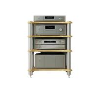 ZUGIATP Racks Et Supports HiFi Racks Et Supports Stéréo pour La Maison Support De Stockage De Composants Audio Meuble Audio Visuel 5 Niveaux(Walnut,60 * 48 * 85cm/23 * 18 * 33in)
