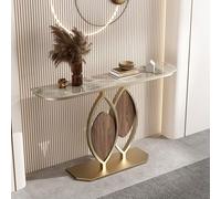 ZUGIATP Table De Canapé avec Étagères De Rangement Console D'entrée Conception De Structure Stable MDF Imitation Marbre pour Salon Entrée Ou Couloir(C,150cm/59in)