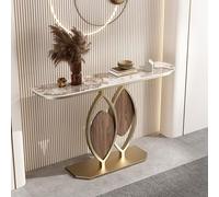 ZUGIATP Table De Canapé avec Étagères De Rangement Console D'entrée Conception De Structure Stable MDF Imitation Marbre pour Salon Entrée Ou Couloir(A,100cm/39.4in)