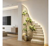 ZUGIATP Tableau Décoratif LED en Grès Vert Végétal Peinture Murale À Suspendre avec Lumière LED pour La Maison L'entrée Le Couloir La Chambre À Coucher(Style B,60 * 80cm/23 * 31in)