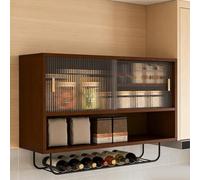 ZUGIATP Vitrine Murale De Cuisine, Armoire À Pharmacie avec 2 Portes Vitrées, Étagère De Rangement Suspendue, Construction Robuste(Style A,80 * 50 * 28cm/31 * 19 * 11in)