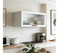 ZUGIATP Vitrine Murale en Verre, Armoire De Rangement Murale À Portes Vitrées pour Épices Idéale pour Salle De Bain Cuisine Chambre Ou Salon(80 * 20 * 30cm/31 * 7 * 11in)