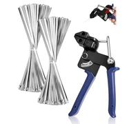 ZUGJOZD 200 Kit de Collier de Serrage Inox, 4,6x300mm collier de serrage métallique et Coupe Adaptés au regroupement de câbles ainsi qu'aux applications industrielles et agricoles