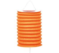 Zuglaternen en papier comme décoration pour anniversaire, fête et garden-party | Ø 16 cm, hauteur 20 cm, avec anse en métal | Lanterne en papier, lampion, décoration de fête, couleur : orange