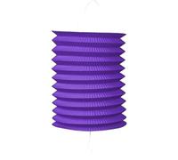 Zuglaternen en papier comme décoration pour anniversaire, fête et garden-party | Ø 16 cm, hauteur 20 cm, avec anse en métal | Lanterne en papier, lampion, décoration de fête, couleur : violet