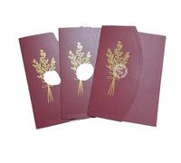 ZUGLQYSX Carte Mariage Lot de 25 cartes d'invitation mariage en papier arc 13 x 18 cm, sans feuille intérieure, enveloppe, sceau cire ni ruban(Red)