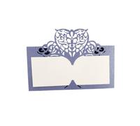 ZUGLQYSX Cartes Voeux Carte De Table Mariage En Papier Découpé Au Laser Forme Cœur, Nom, Place, Décoration Fête, Siège For Faveur, 10/50/100 Pièces(Royal blue,10pcs)