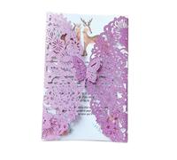 ZUGLQYSX Cartes Voeux Enveloppes de cartes d'invitation papillon à paillettes, 10 pièces, décoration fête fiançailles, mariage, baptême, fournitures for cadeaux(Glitter Pink,With Envelopes)