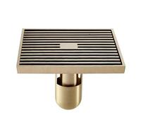 ZUGLQYSX Grille De Drainage Drain de Douche carré 12x12cm, Filtre de Bain, Cheveux, Laiton Antique sculpté, Drain de Sol de Salle de Bains, Grille de déchets pour Cour, Route, Parc(Antique 811529-U)