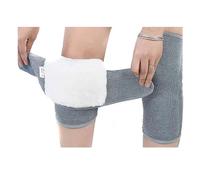 ZUGLQYSX Plush Knee Pads, Cold Protection, Joint Support, Pressurized Elastic, Sports, Warm, 1 Pair pour Course à Pied(Bandage Gary,L)