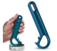Zugring Ouvre-boîte - J Förmig Ring Pull - Pour personnes âgées | Ergonomique | Antidérapant (Bleu)