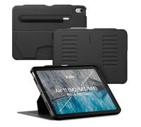 ZUGU Case Coque pour iPad Air 11 Pouces M2/M3/M4 & Air 10.9 Gen 5/4 [Noire] | Étui Ultra-Fin - Support Magnétique Réglable 8 Angles - Porte-Stylet avec Charge sans Fil du Pencil - Auto Sleep/Wake