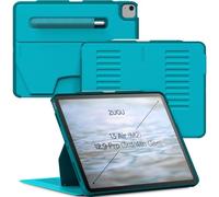 ZUGU Case Coque pour iPad Air 13 Pouces M2/M3/M4 Pro 12.9 Gen 3/4 [Aqua] | Étui Ultra-Fin - Support Magnétique Réglable 10 Angles - Porte-Stylet avec Charge sans Fil du Pencil - Auto Sleep/Wake