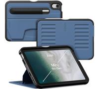 ZUGU Case Coque pour iPad Mini 6/7 A17 Pro 2021/2024 [Bleu Ardoise] | Étui Ultra-Fin - Support Magnétique Réglable 7 Angles - Porte-Stylet avec Charge sans Fil du Pencil - Auto Sleep/Wake