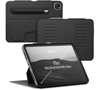 ZUGU CASE Coque pour iPad Pro 11 Pouces 1e/2e/3e/4e génération [Noire] | Étui Ultra-Fin - Support Magnétique Réglable 8 Angles - Porte-Stylet avec Charge sans Fil du Pencil - Auto Sleep/Wake