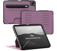 ZUGU Coque pour iPad Pro 11 2022/2021 / 2020/2018 4ème / 3ème / 2ème / 1ème Génération Case Ultra-Fin, Charge sans Fil de Pencil, Support Magnétique avec 8 Angles Réglable [ Baie Violette ]