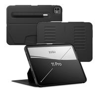 ZUGU Coque pour iPad Pro 11 (M4) 2024 Case Ultra-Fin, Charge sans Fil de Pencil, Support Magnétique avec 8 Angles Réglable [ Noir ]