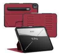 ZUGU Coque pour iPad Pro 11 (M4 / M5) 2024/2025 Case Ultra-Fin, Charge sans Fil de Pencil, Support Magnétique avec 8 Angles Réglable [ Rouge Cerise ]