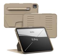 ZUGU Coque pour iPad Pro 11 (M4 / M5) 2024/2025 Case Ultra-Fin, Charge sans Fil de Pencil, Support Magnétique avec 8 Angles Réglable [ Sable ]