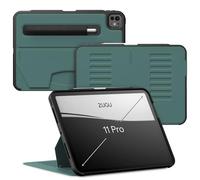 ZUGU Coque pour iPad Pro 11 (M4 / M5) 2024/2025 Case Ultra-Fin, Charge sans Fil de Pencil, Support Magnétique avec 8 Angles Réglable [ Vert Pin ]