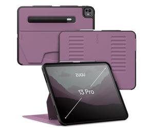 ZUGU Coque pour iPad Pro 13 (M4 / M5) 2024/2025 Case Ultra-Fin Charge sans Fil de Pencil, Support Magnétique avec 10 Angles Réglable [ Baie Violette ]