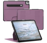 Zugu iPad Air Coque 13 Pouces M4 2026 & M3 2025 & M2 2024 / iPad Pro 12.9 (3ème/4ème Génération) Étui Ultra-Fin, Charge sans Fil de Pencil, Support Magnétique avec 10 Angles Réglable [Baie Violette]