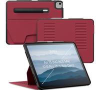 Zugu iPad Air Coque 13 Pouces M4 2026 & M3 2025 & M2 2024 / iPad Pro 12.9 (3ème/4ème Génération) Étui Ultra-Fin, Charge sans Fil de Pencil, Support Magnétique avec 10 Angles Réglable [Rouge Cerise]